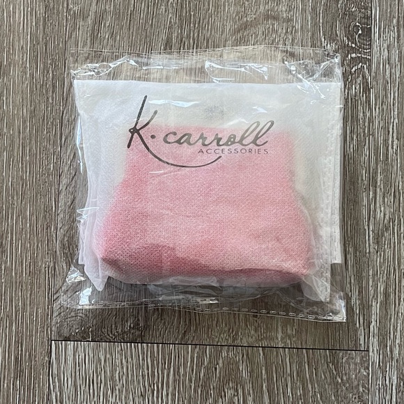 NWT “K•Carroll” Poppy Red “Coin Purse” Vegan Leather Neoprene Fabric W/2 Opening - Picture 4 of 10